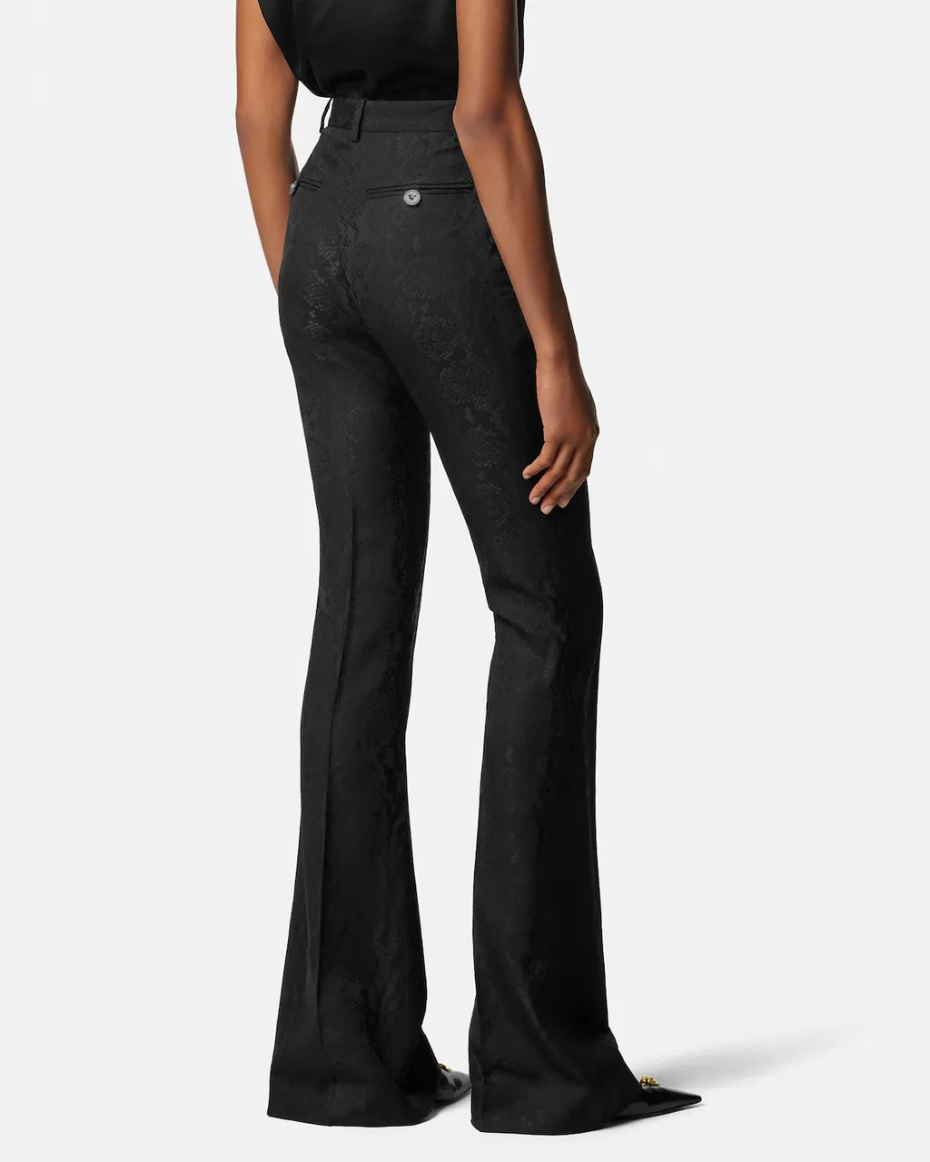 Pattern-Printed Creased Trousers