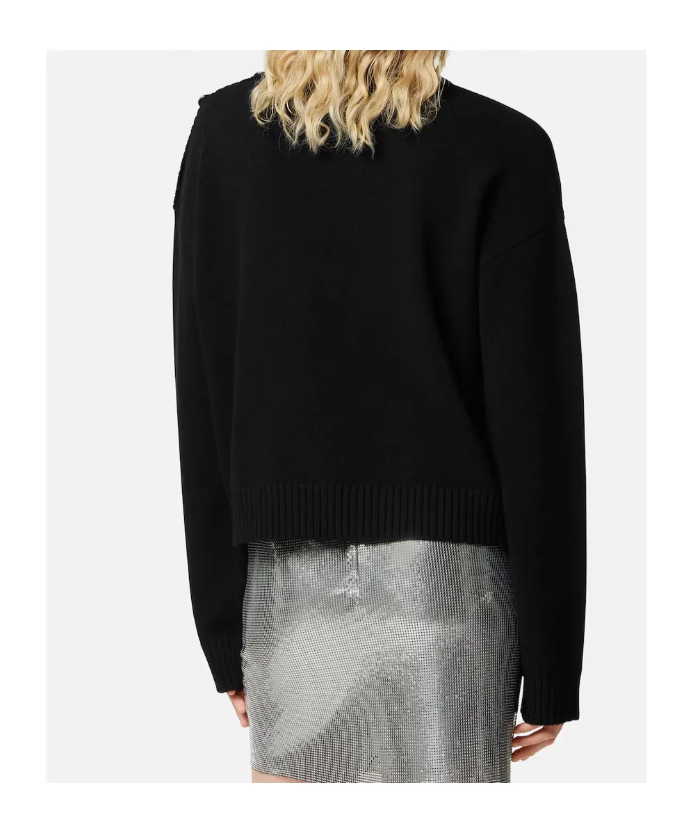 Stand-Up Neck Knitted Jumper