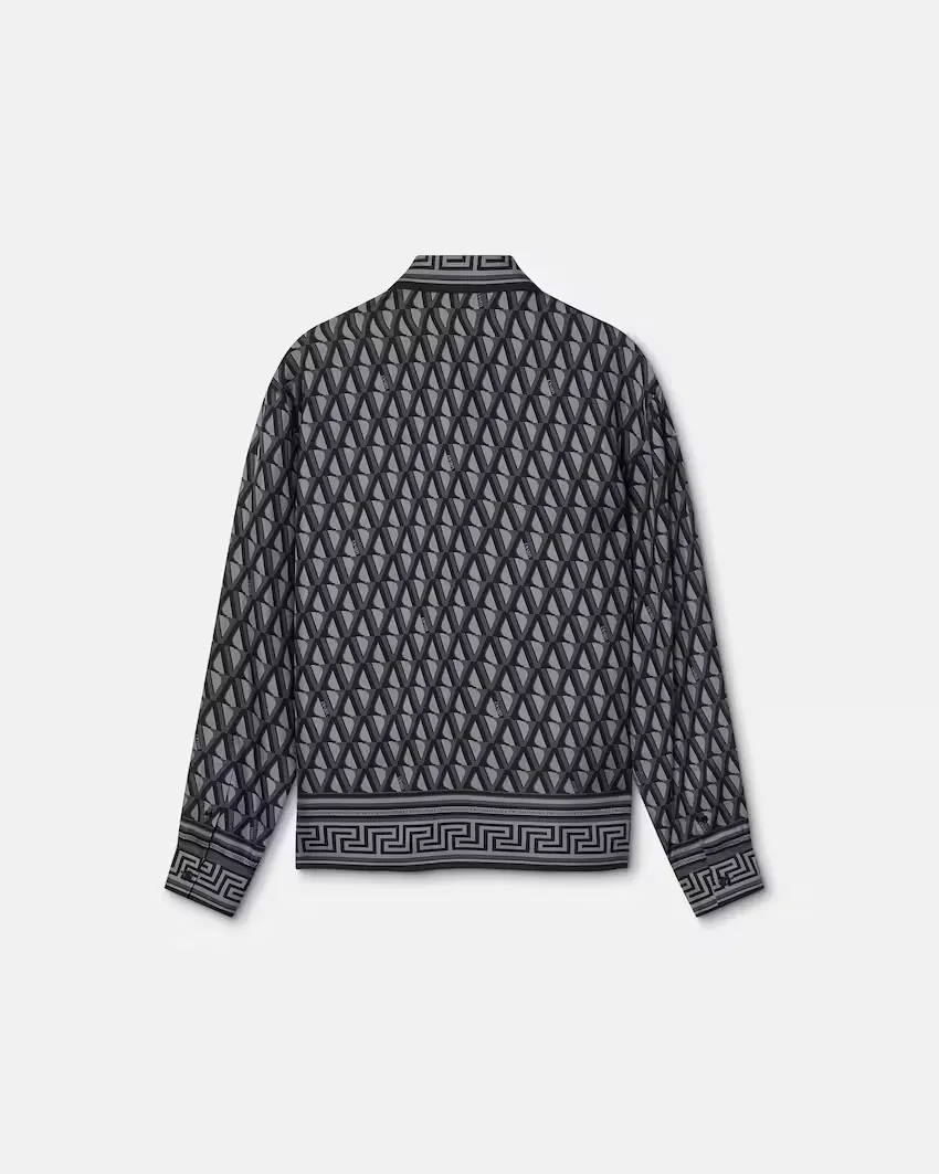Pattern-Printed Long-Sleeved Shirt