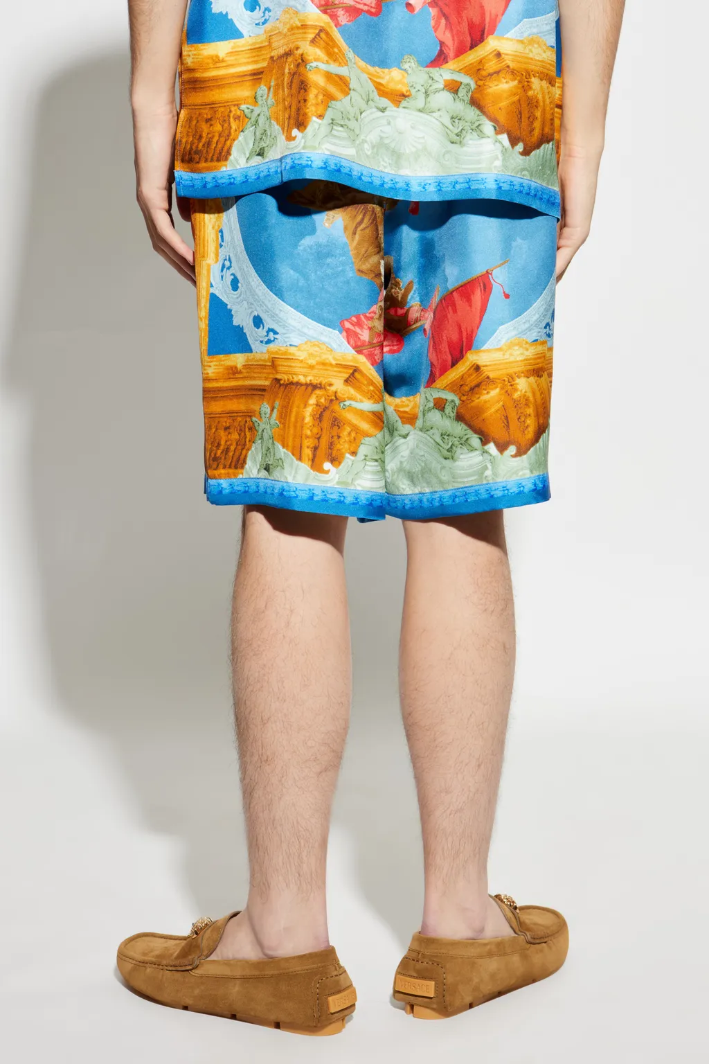 Pattern-Printed Elasticated Waistband Shorts