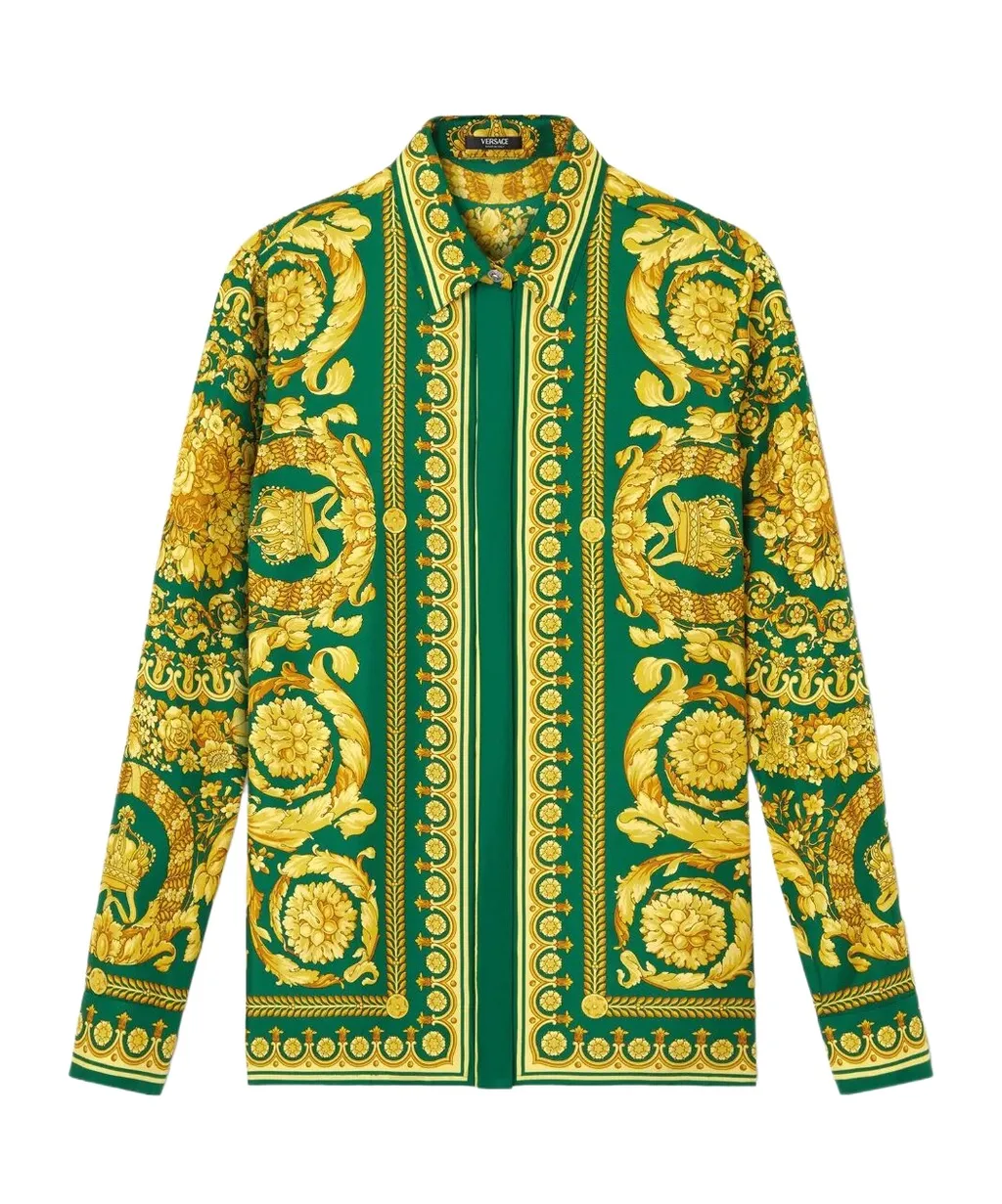 Baroque Pattern Long Sleeved Shirt