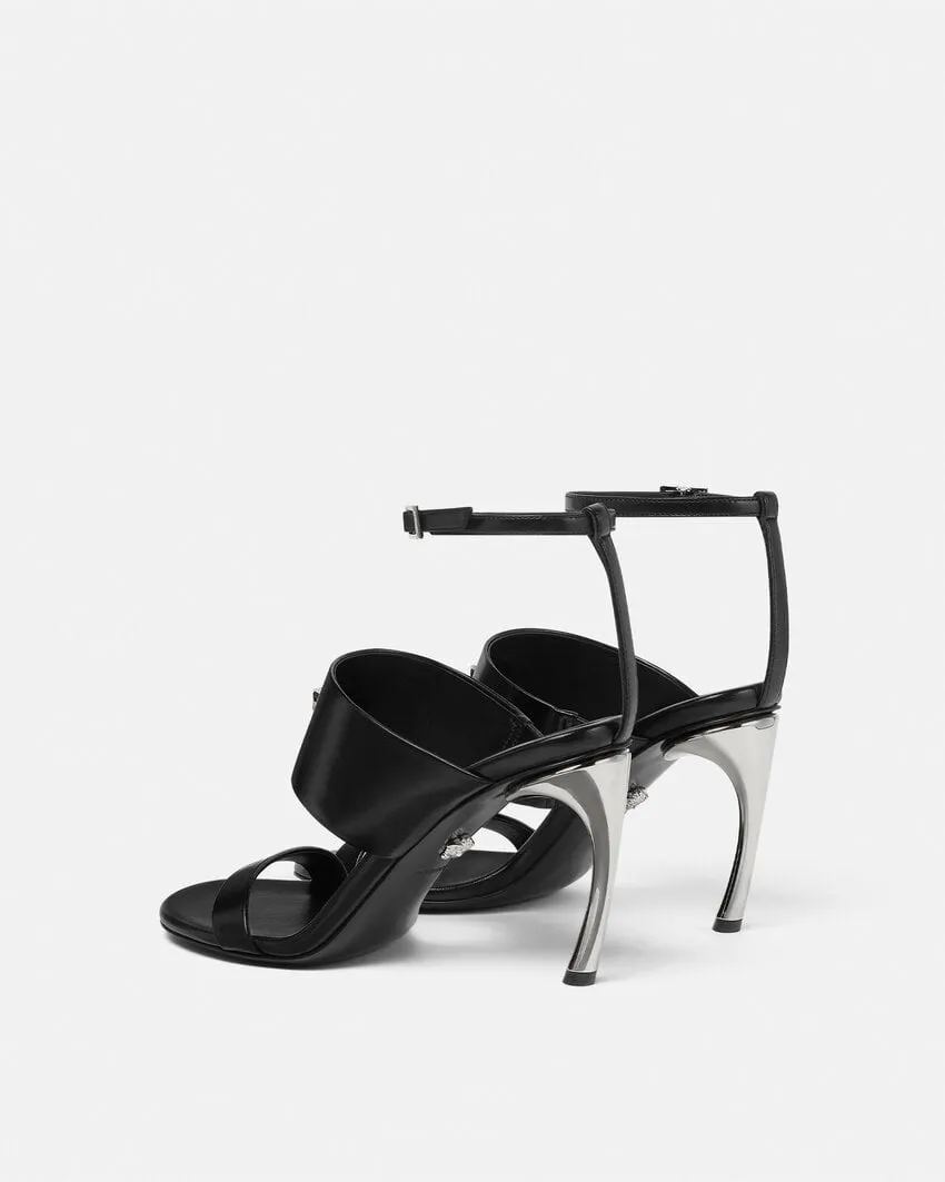 Medusa Head-Embellished Ankle-Strap Sandals