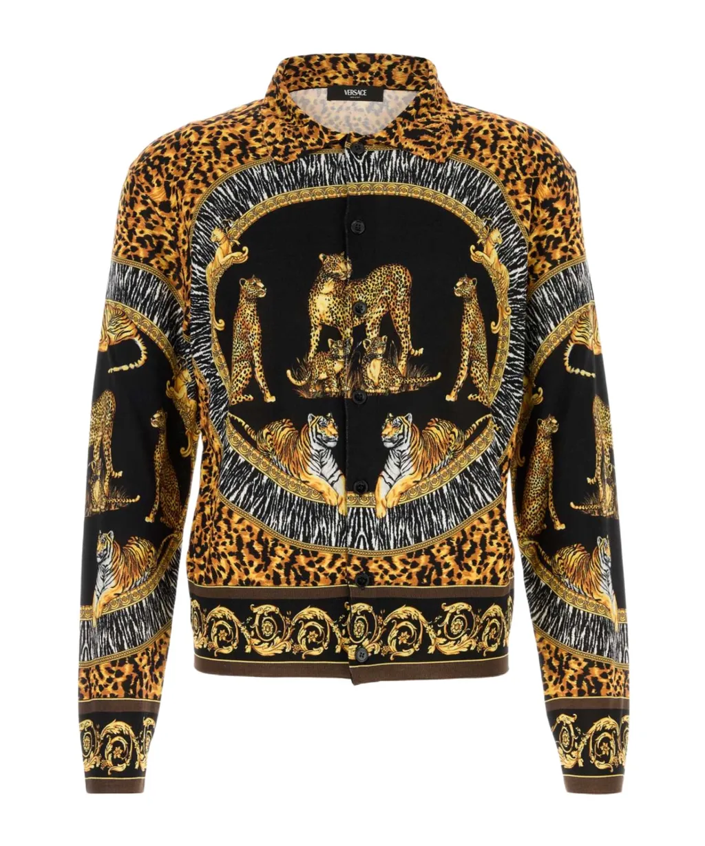 Wild Cats Printed Knitted Shirt