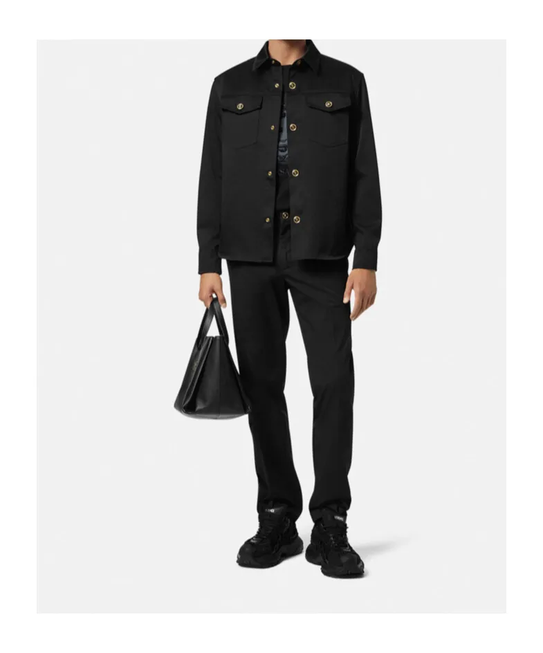 Long-Sleeved Button-Up Shirt