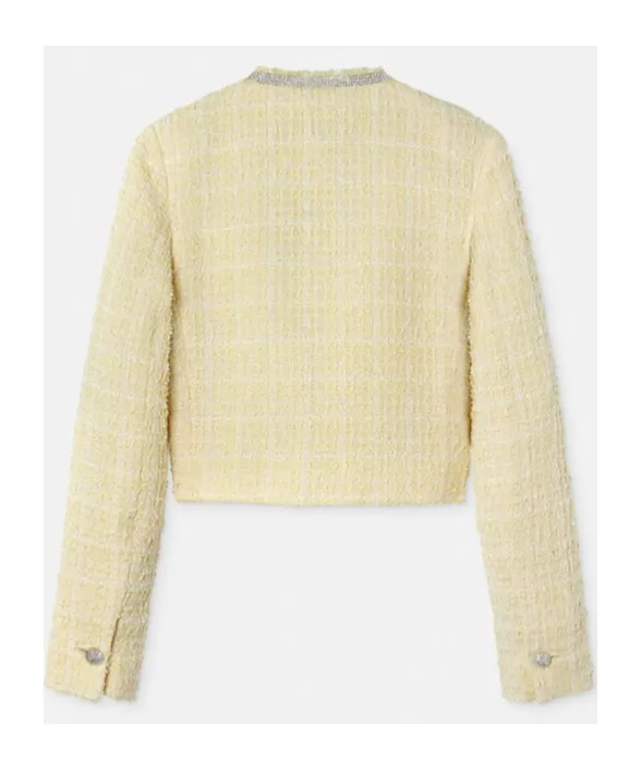 Embellished Cropped Tweed Jacket