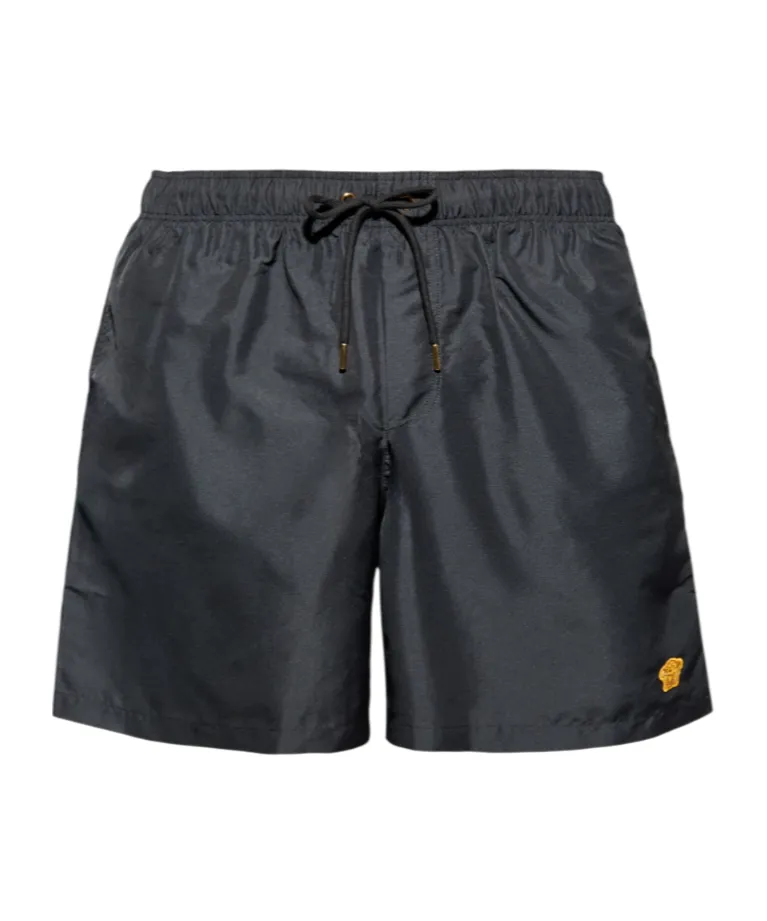 Drawstring Logo-Patch Swim Shorts