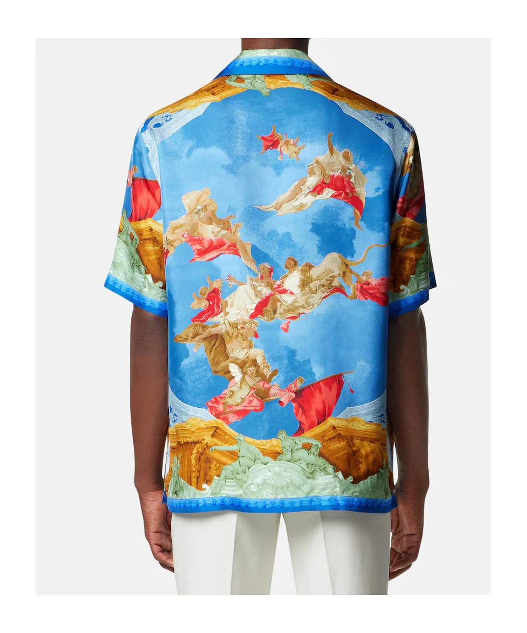 Pattern-Printed Short-Sleeved Shirt