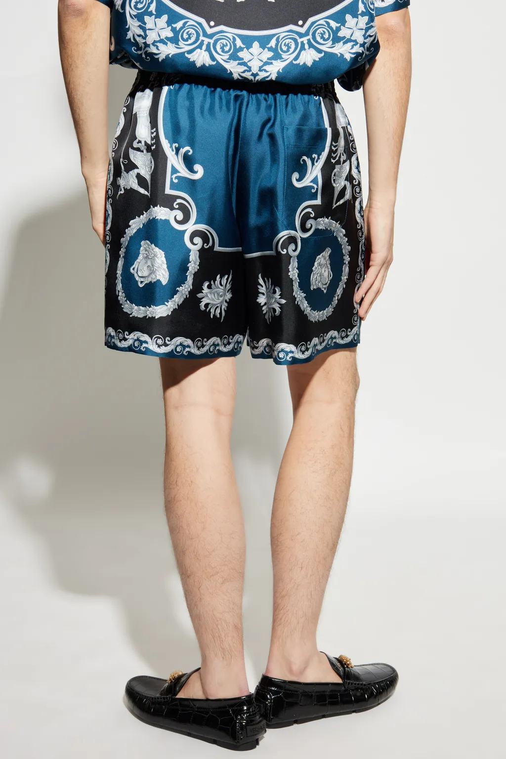 Pattern-Printed Elasticated Waistband Shorts