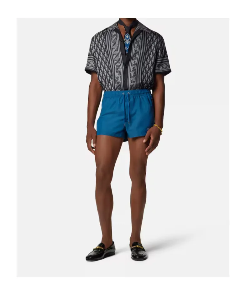Pattern-Printed Short-Sleeved Shirt
