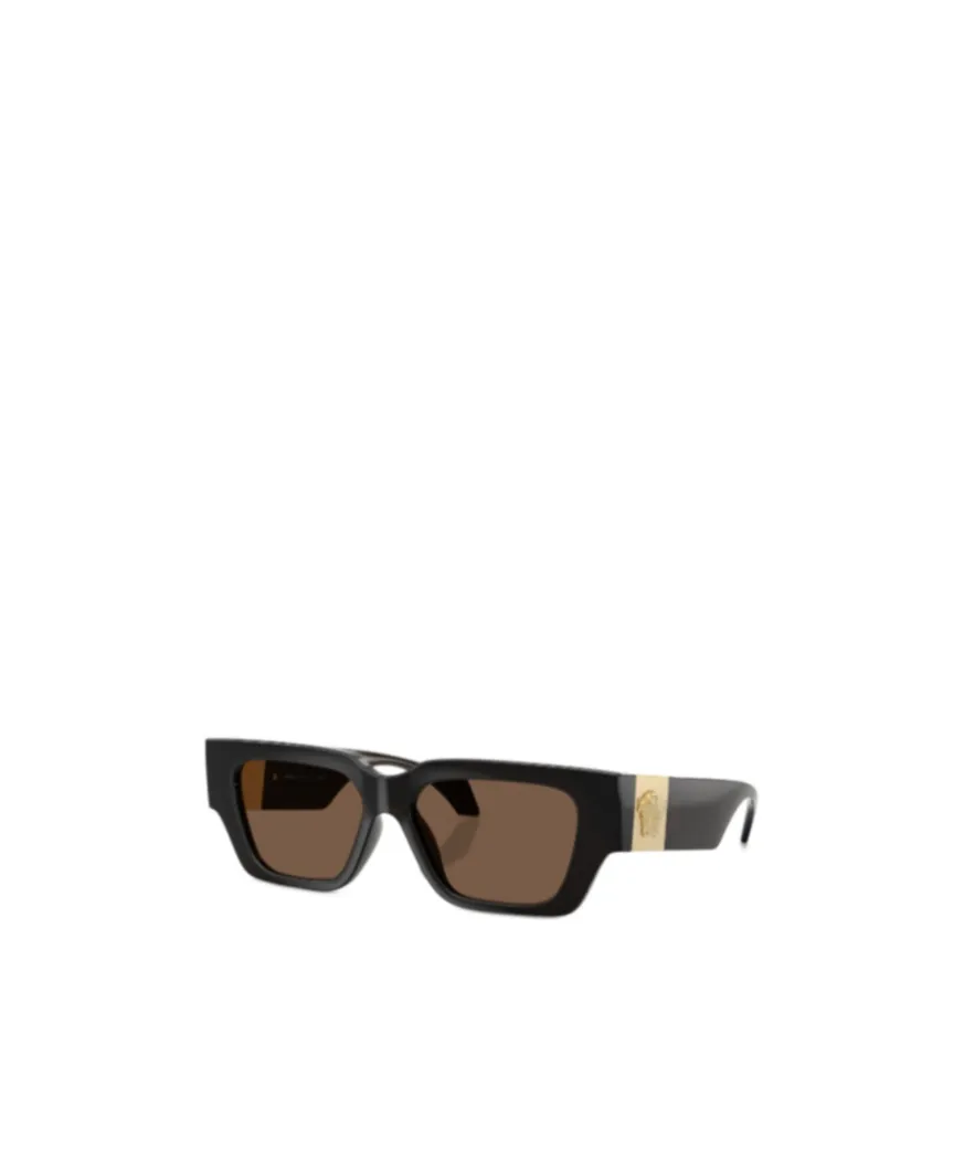 Medusa-Detail Rectangle-Frame Sunglasses
