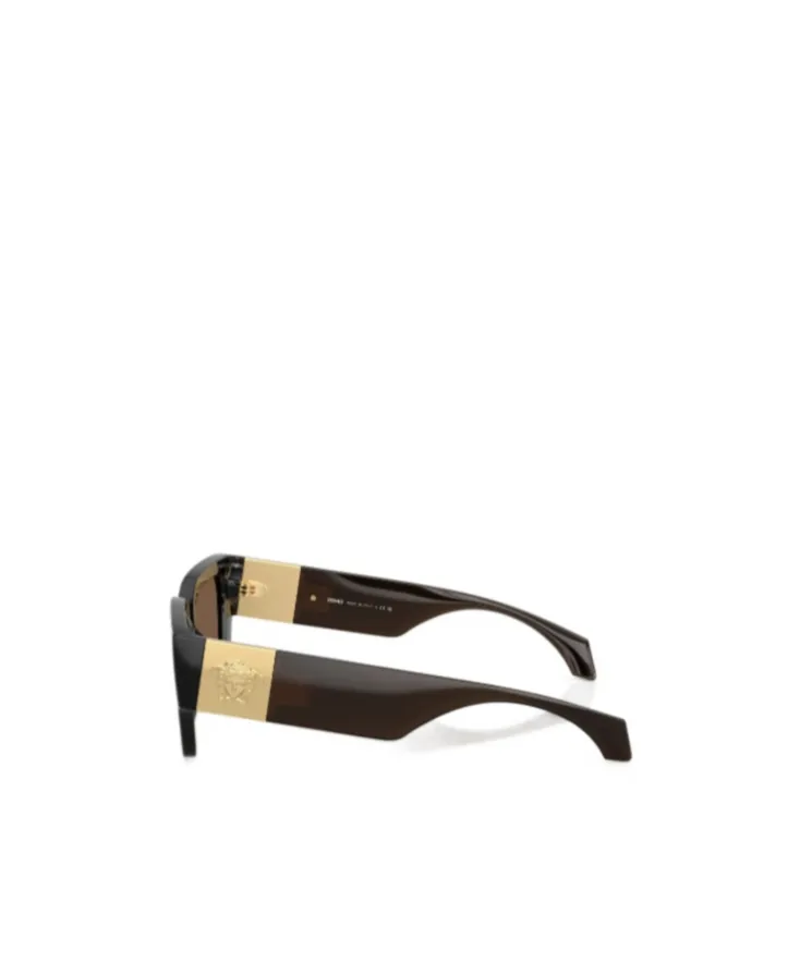 Medusa-Detail Rectangle-Frame Sunglasses