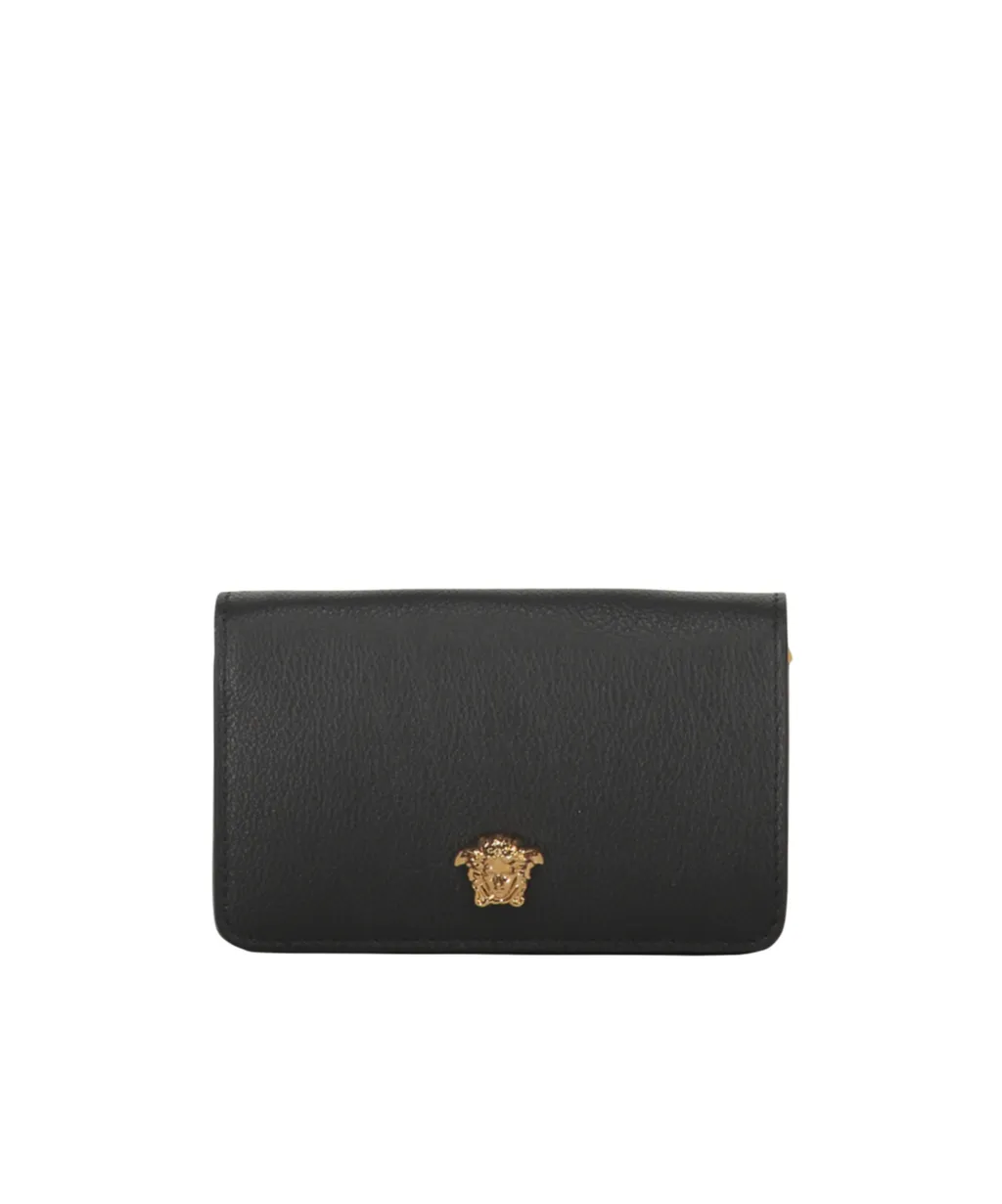 Logo-Plaque Leather Wallet