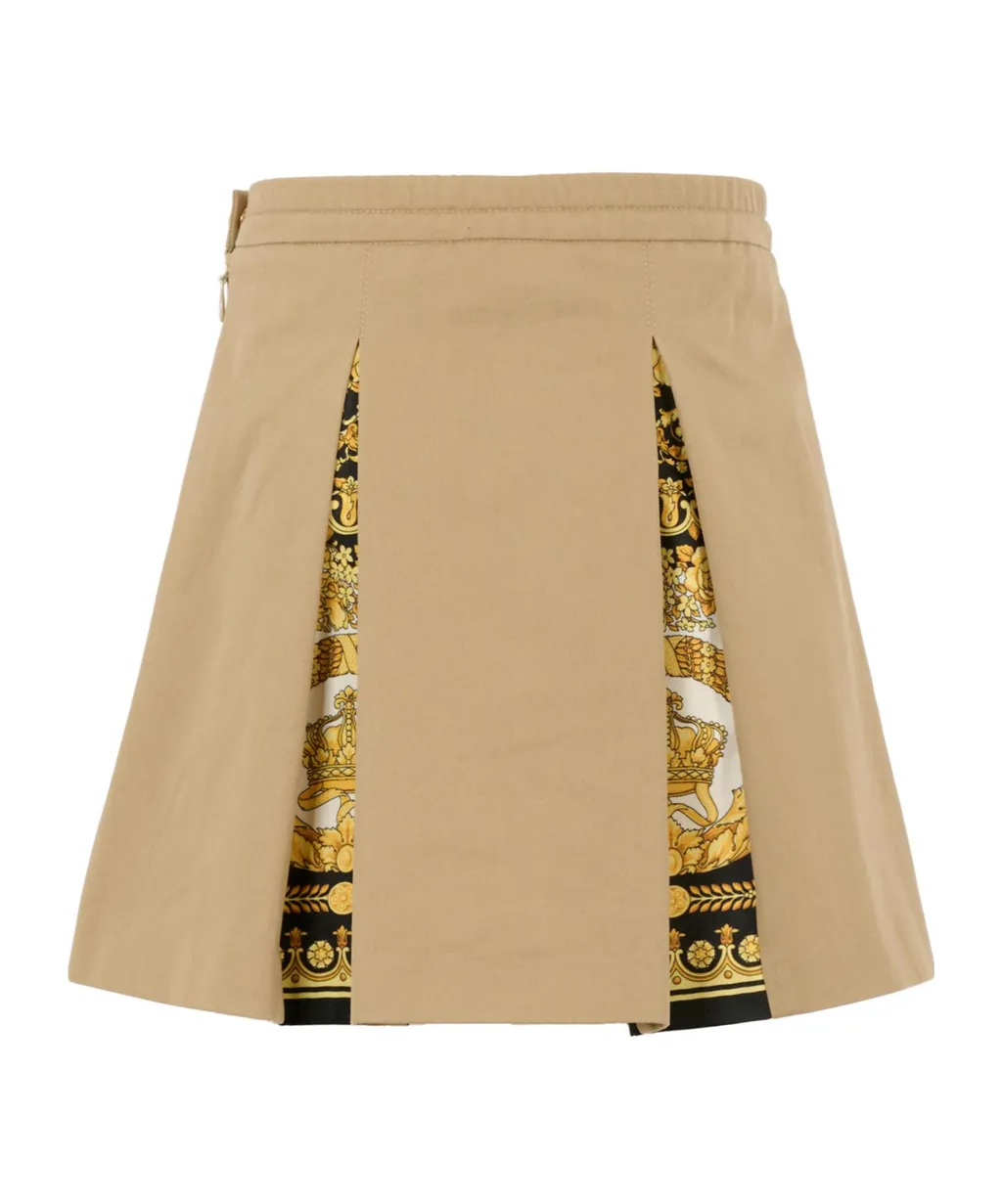 Pleated Panelled Skirt