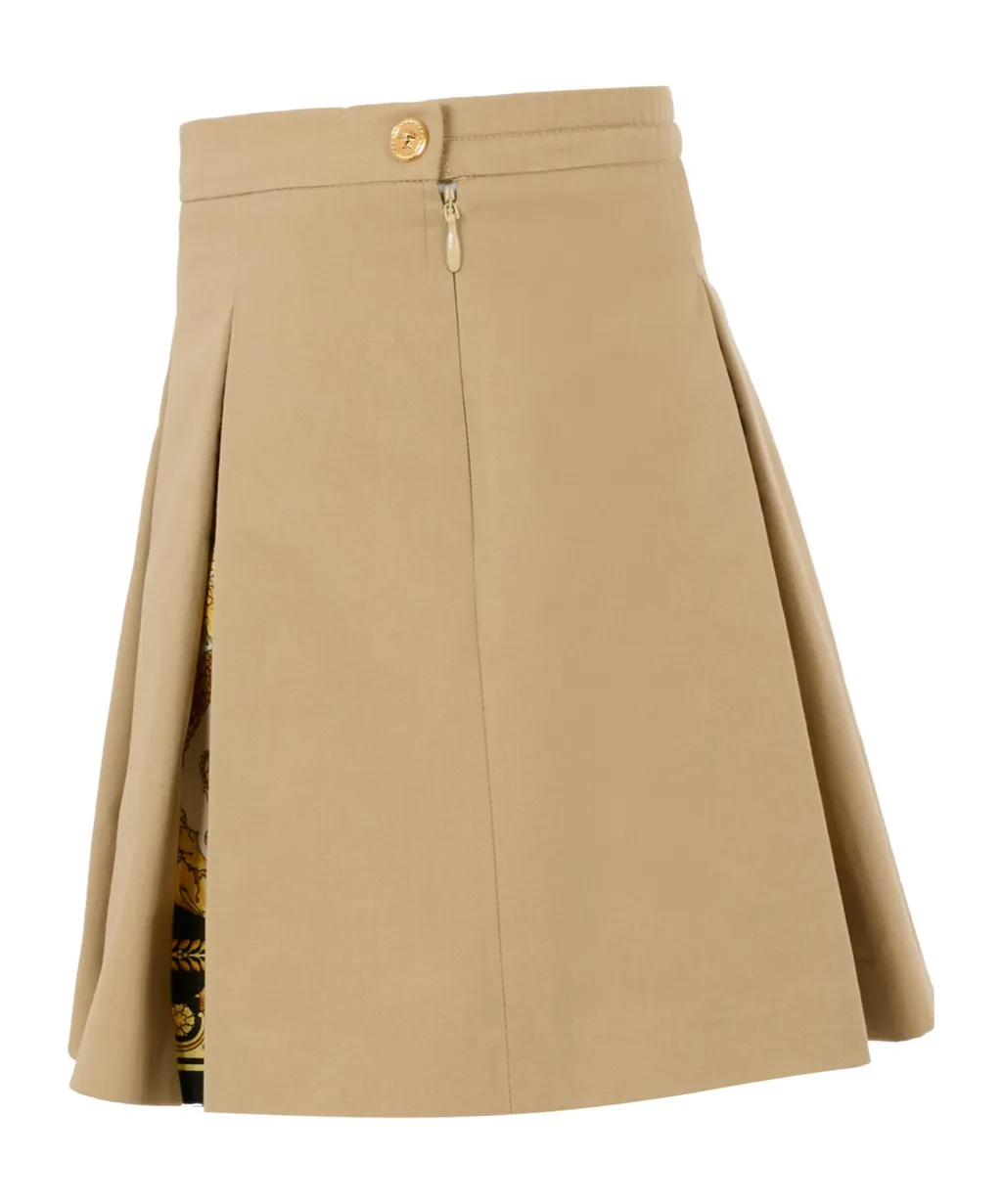 Pleated Panelled Skirt