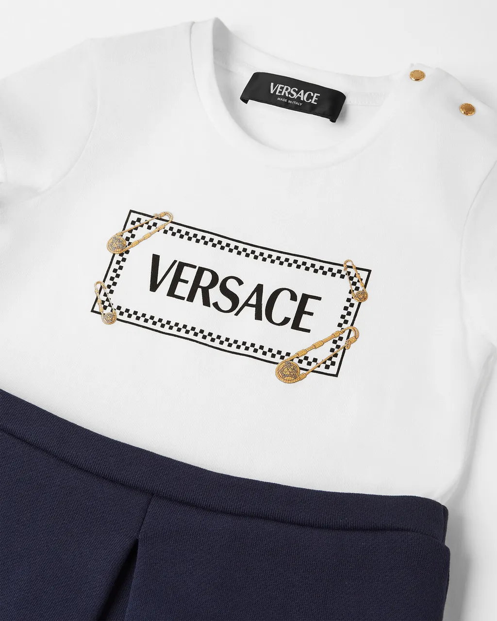 Logo Plaque Cotton Dress