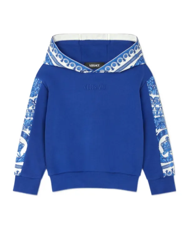 Barocco Foulard Patterned-Sleeve Hoodie