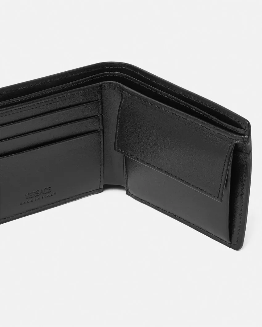 Logo-Lettering Bi-Fold Wallet