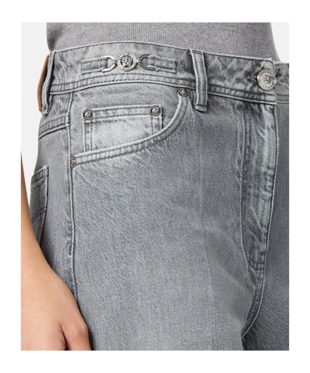 Medusa '95 Logo-Patch Boyfriend Jeans