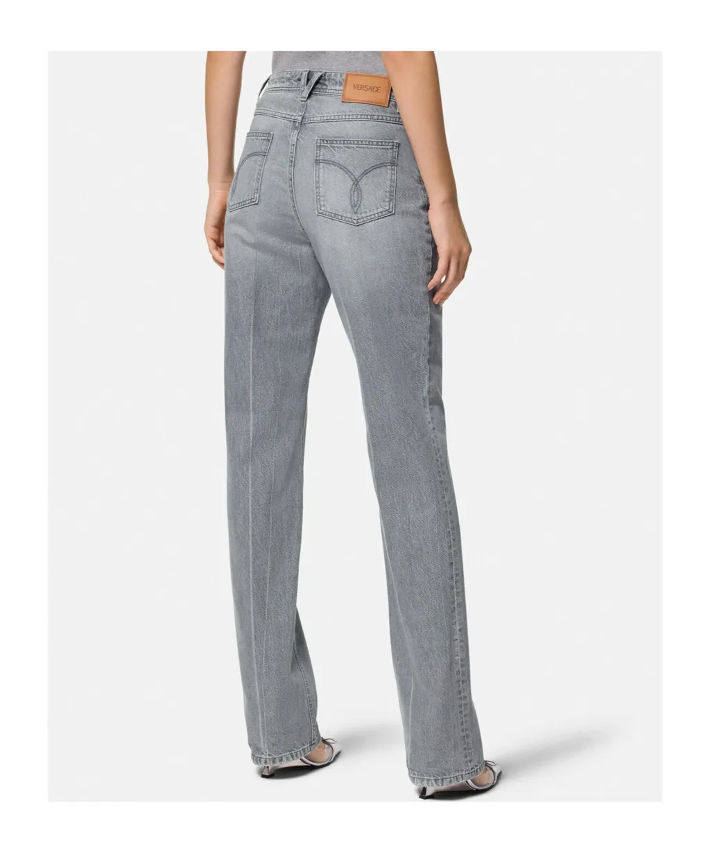 Medusa '95 Logo-Patch Boyfriend Jeans