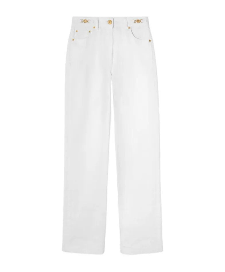 Medusa '95 Logo-Patch Straight-Leg Jeans