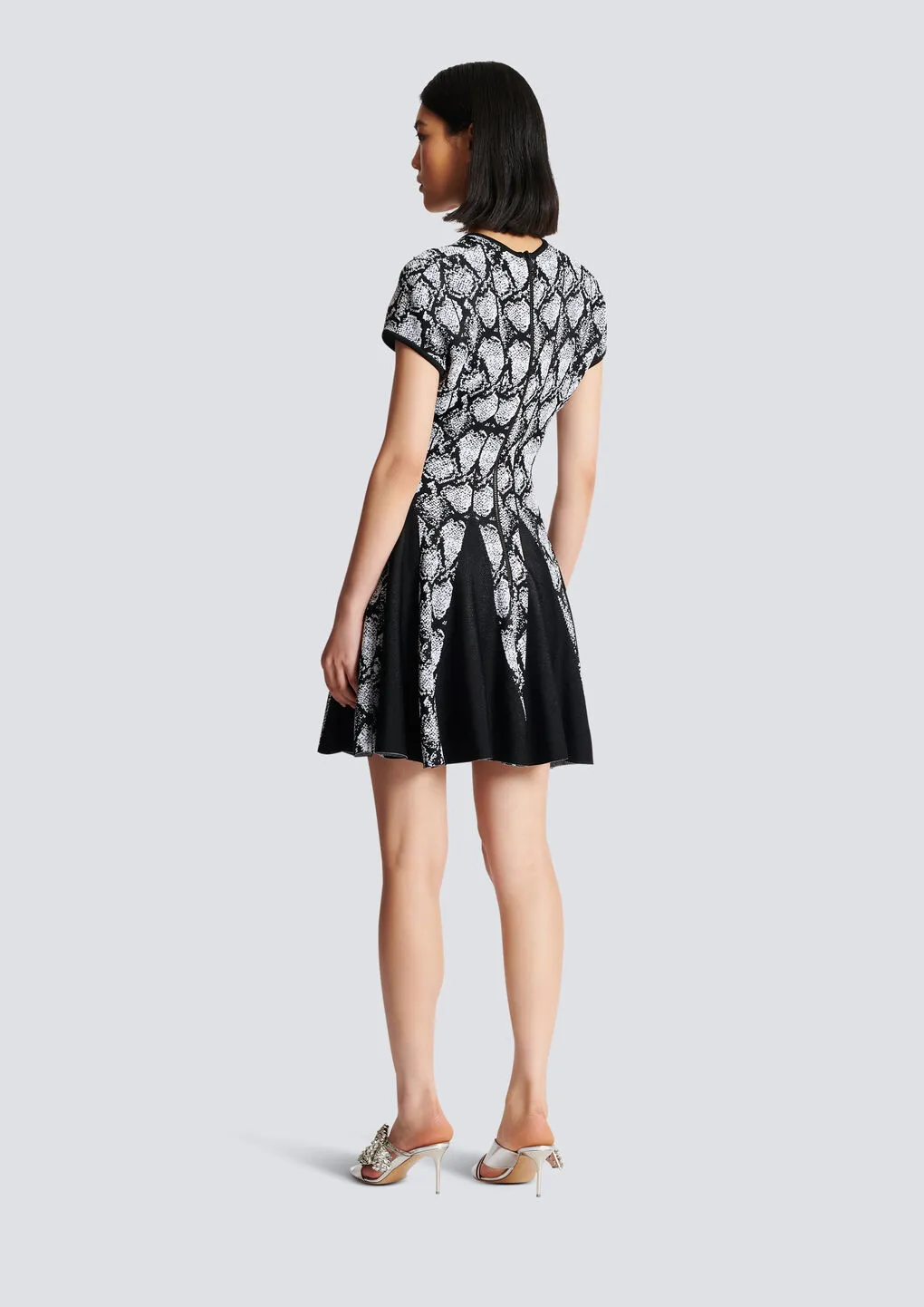Snakeskin Jacquard Dress