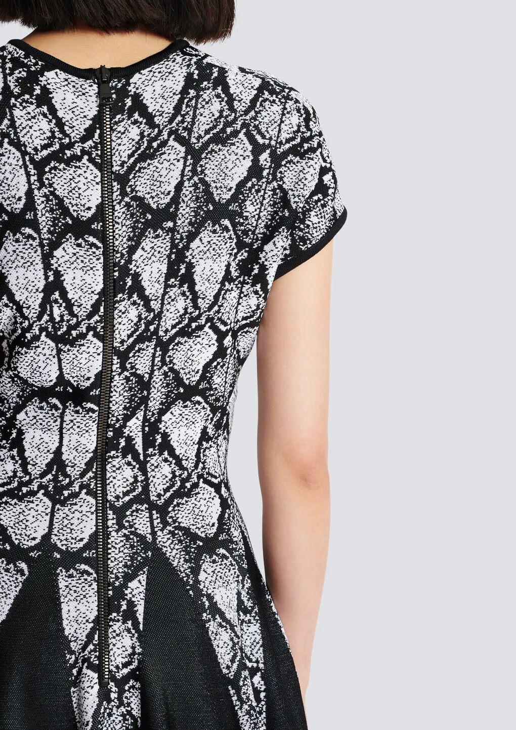 Snakeskin Jacquard Dress