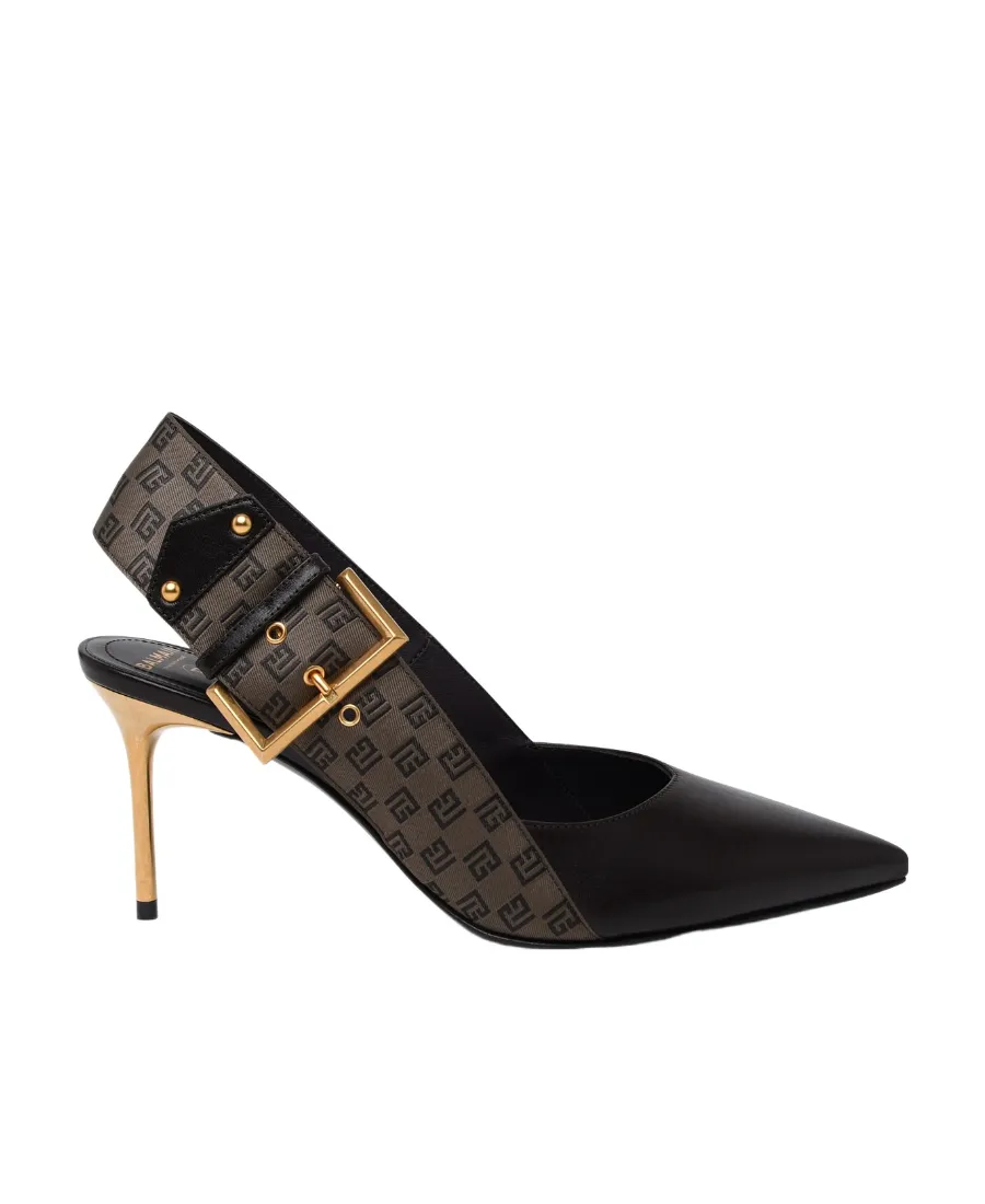 Ruby 75Mm Monogram-Jacquard Slingback Pumps