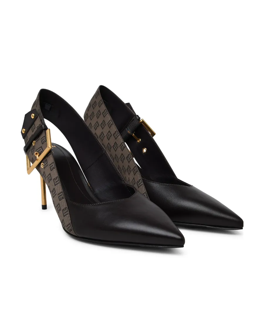 Ruby 75Mm Monogram-Jacquard Slingback Pumps