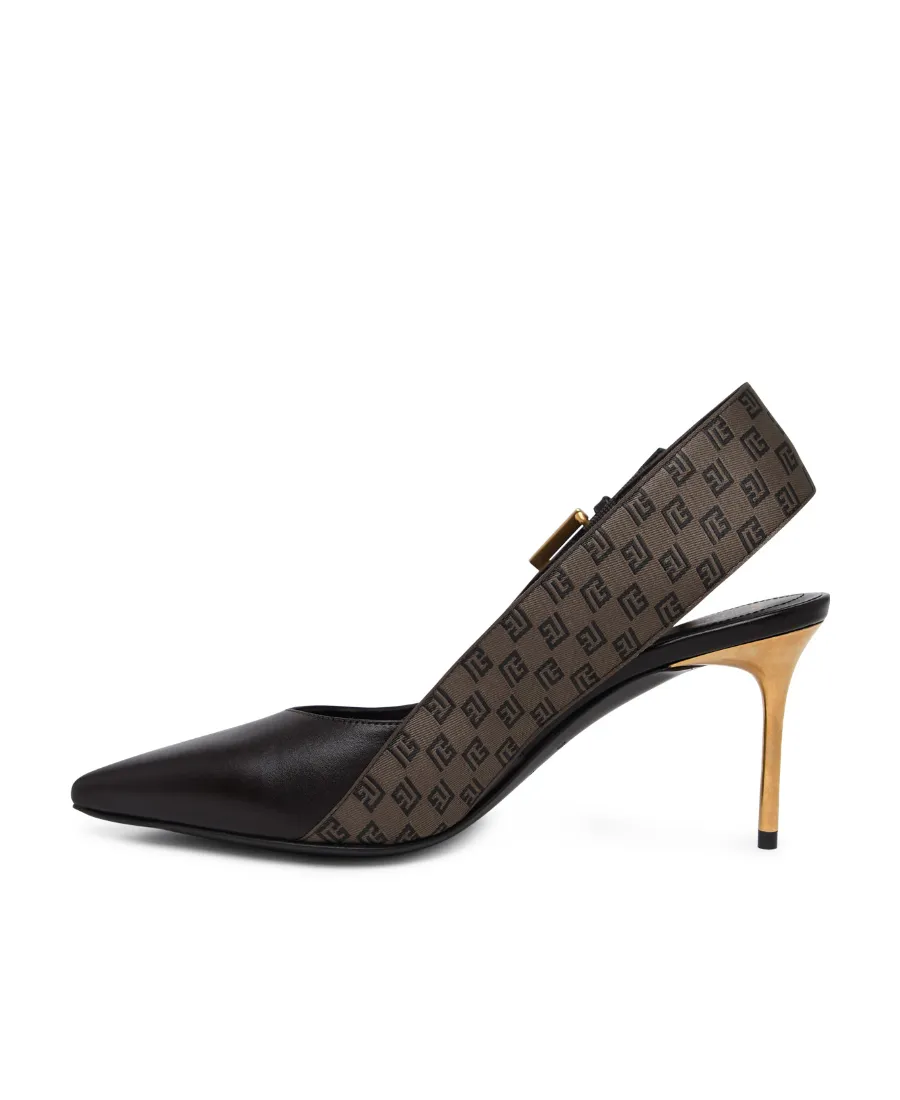 Ruby 75Mm Monogram-Jacquard Slingback Pumps