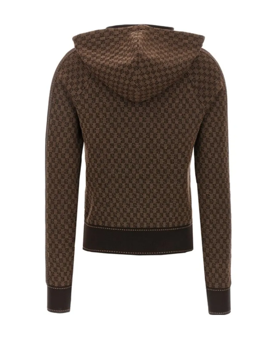 Monogram Jacquard Hooded Sweater