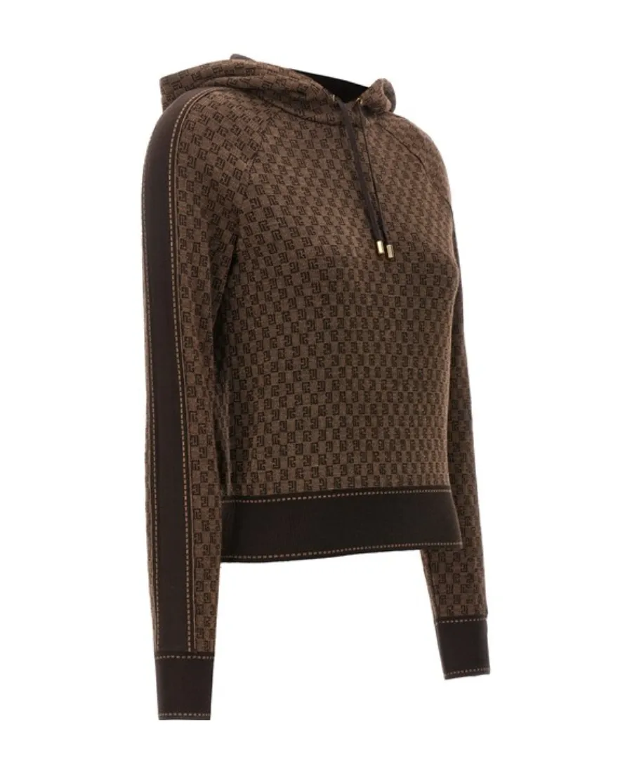 Monogram Jacquard Hooded Sweater