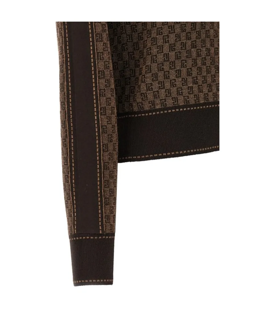Monogram Jacquard Hooded Sweater
