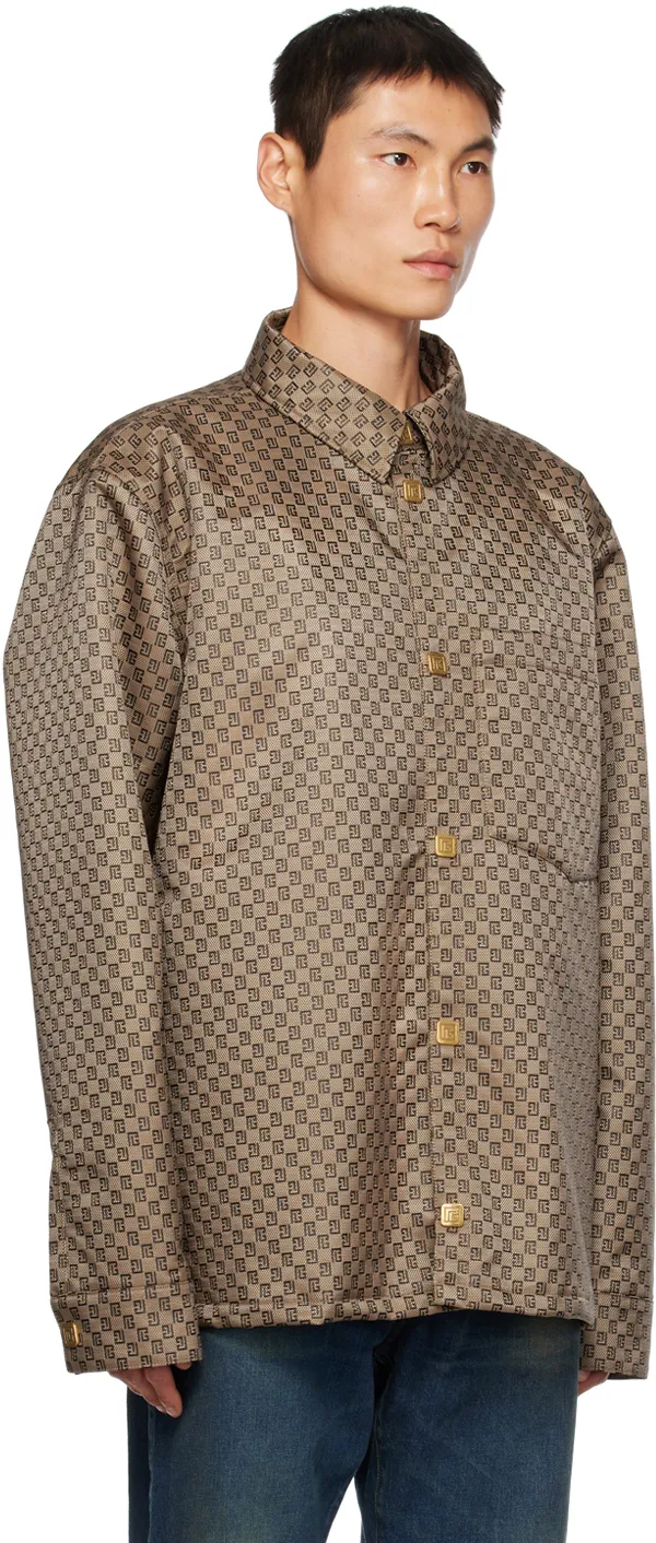 Monogrammed Buttoned Jacket