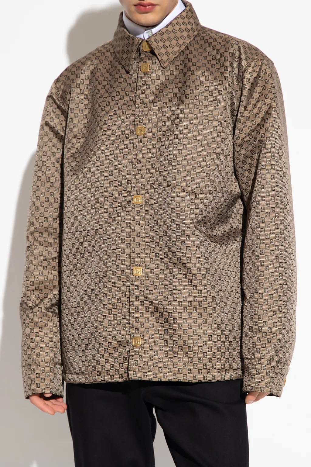 Monogrammed Buttoned Jacket