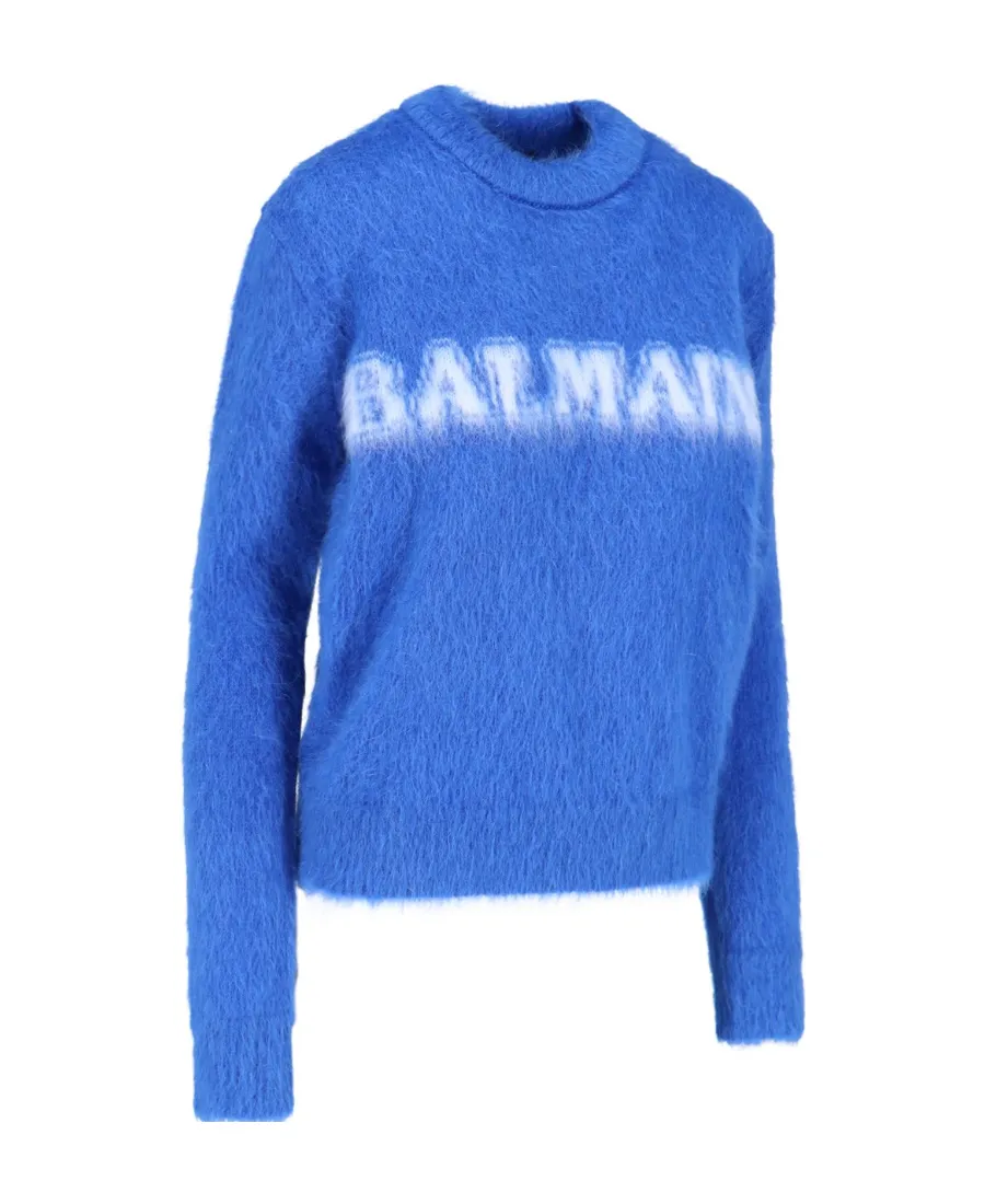 Logo Jacquard Crewneck Knitted Jumper