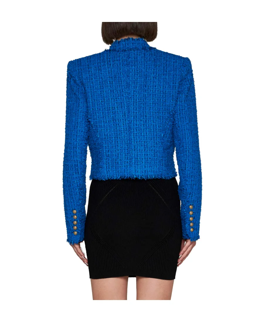 Double-Breasted Cropped Jacket