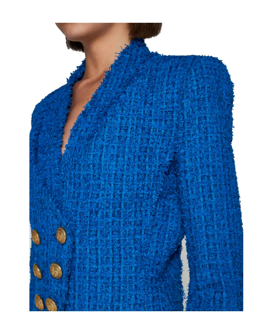 Double-Breasted Cropped Jacket