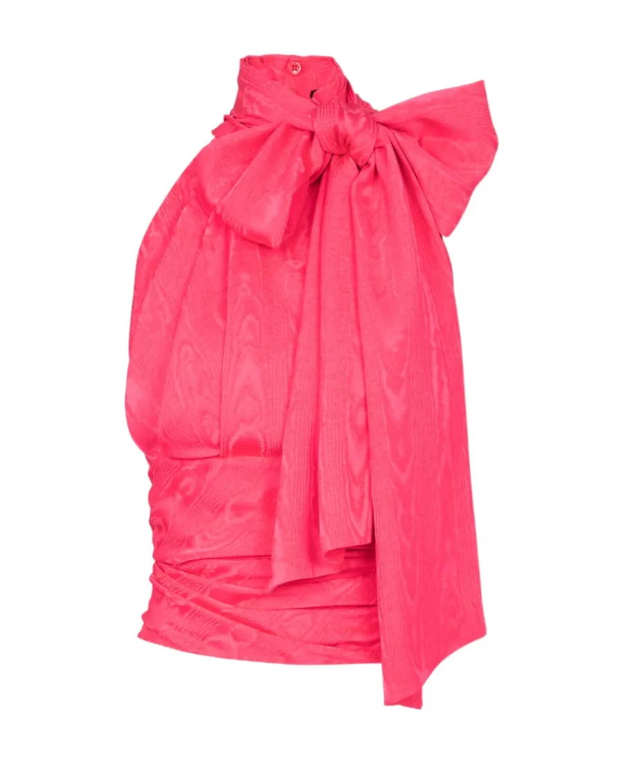 Sleeveless Top With Draped Collar