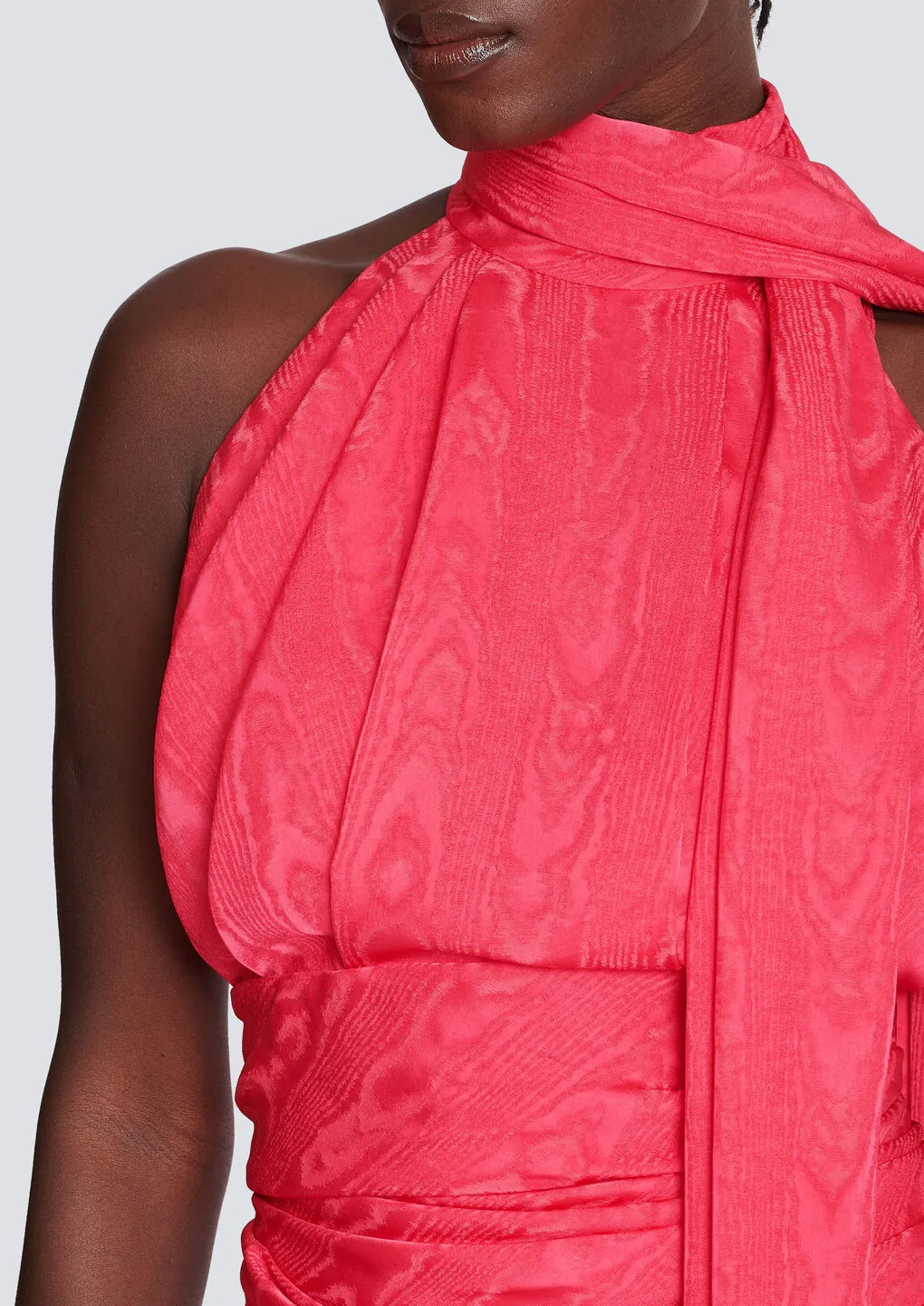 Sleeveless Top With Draped Collar