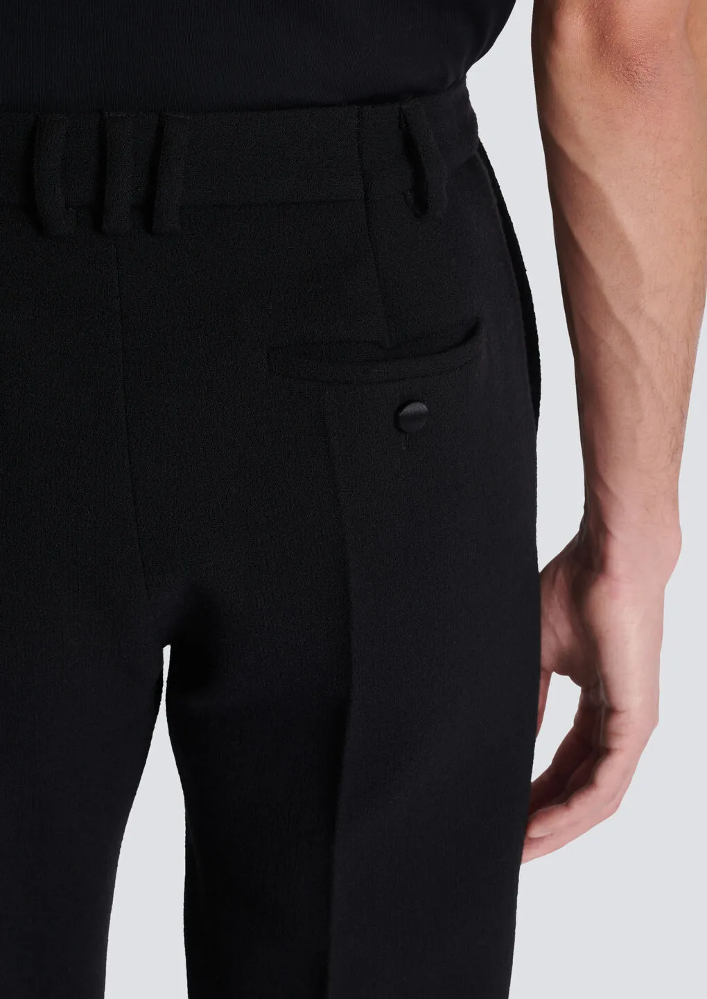 Crepe Straight-Cut Trousers