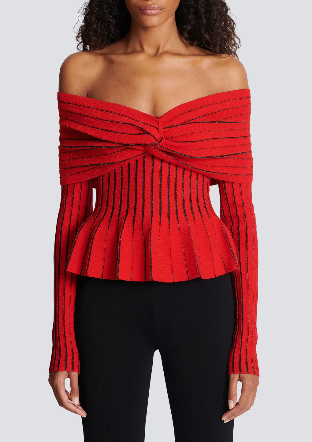 Knotted Off-The-Shoulder Top