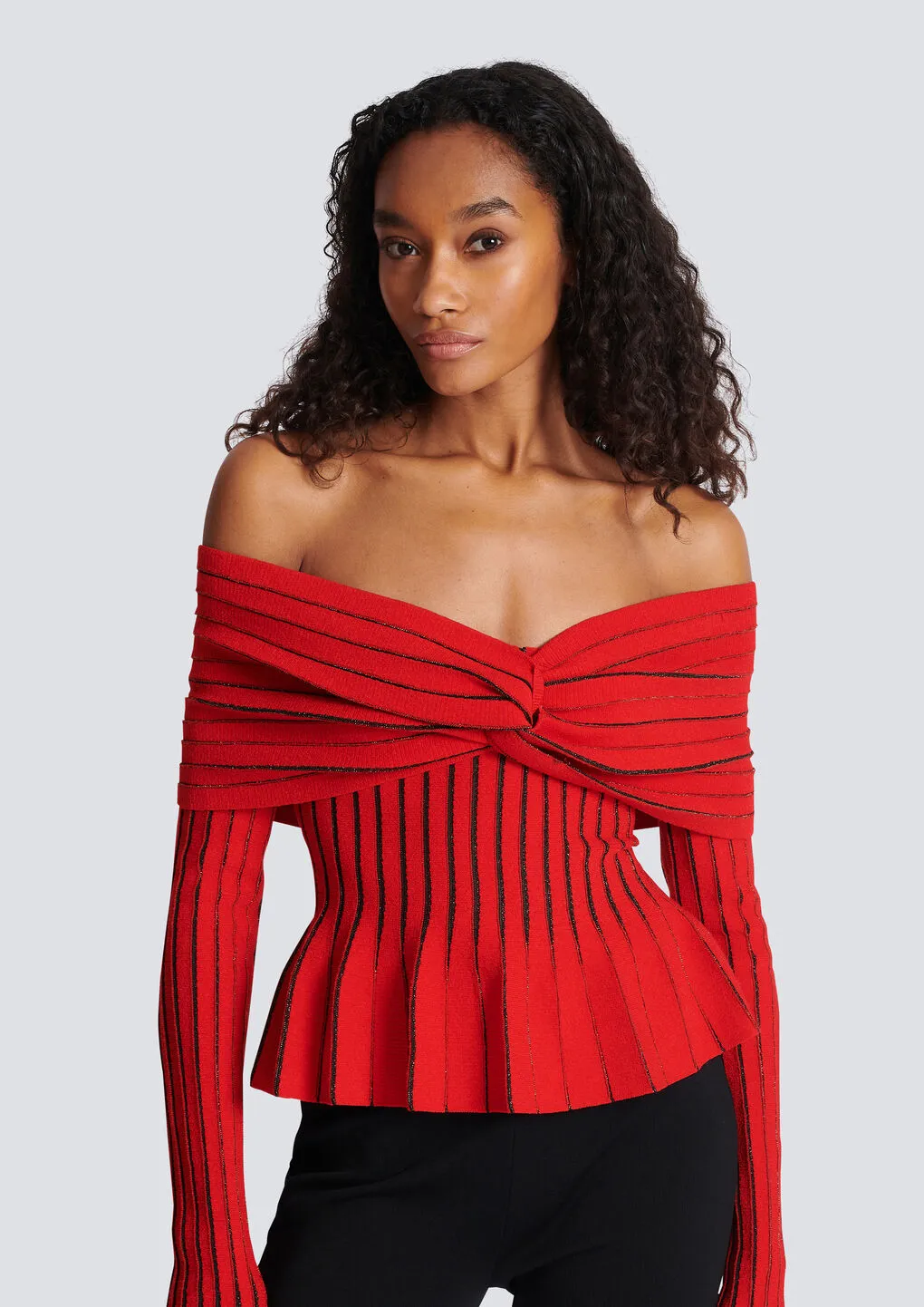 Knotted Off-The-Shoulder Top