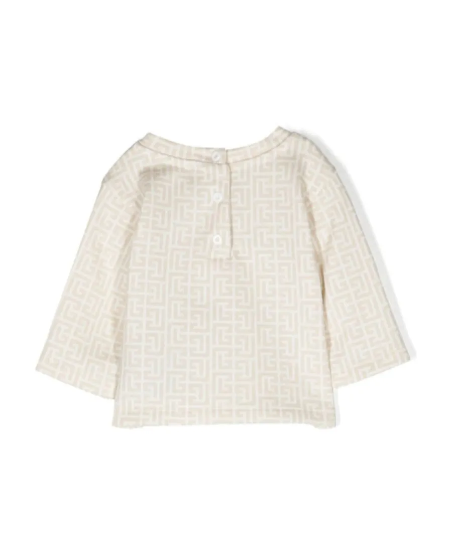 Monogram-Pattern Cotton Sweatshirt