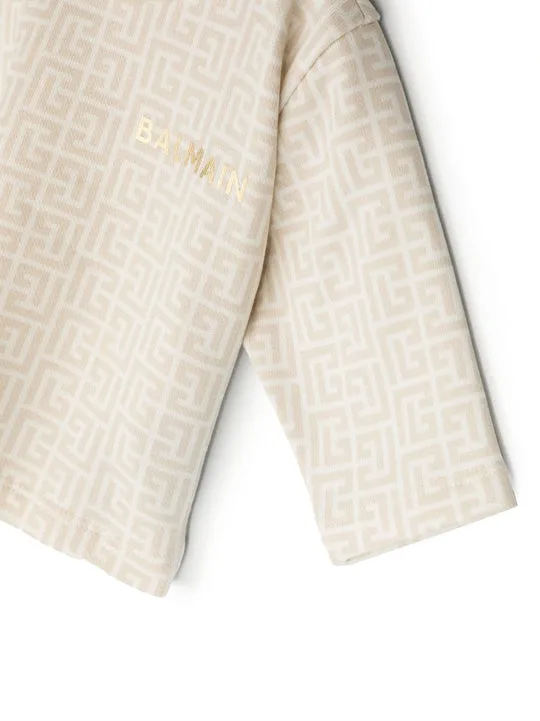 Monogram-Pattern Cotton Sweatshirt