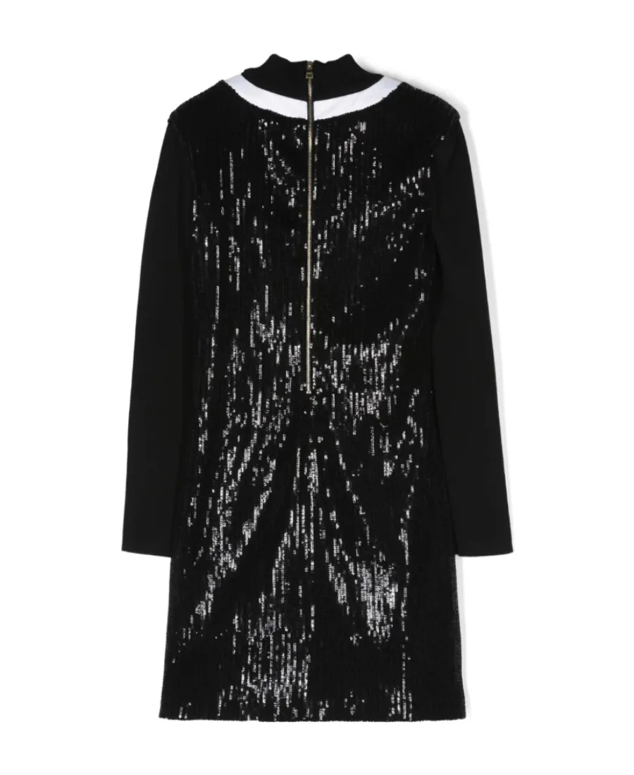 High-Neck Sequinned Dress