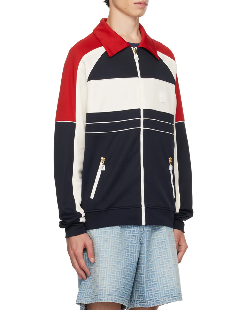 Spliced Zipper Casual Jacket