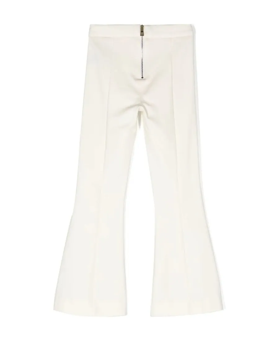 Mid Rise Flared Trousers