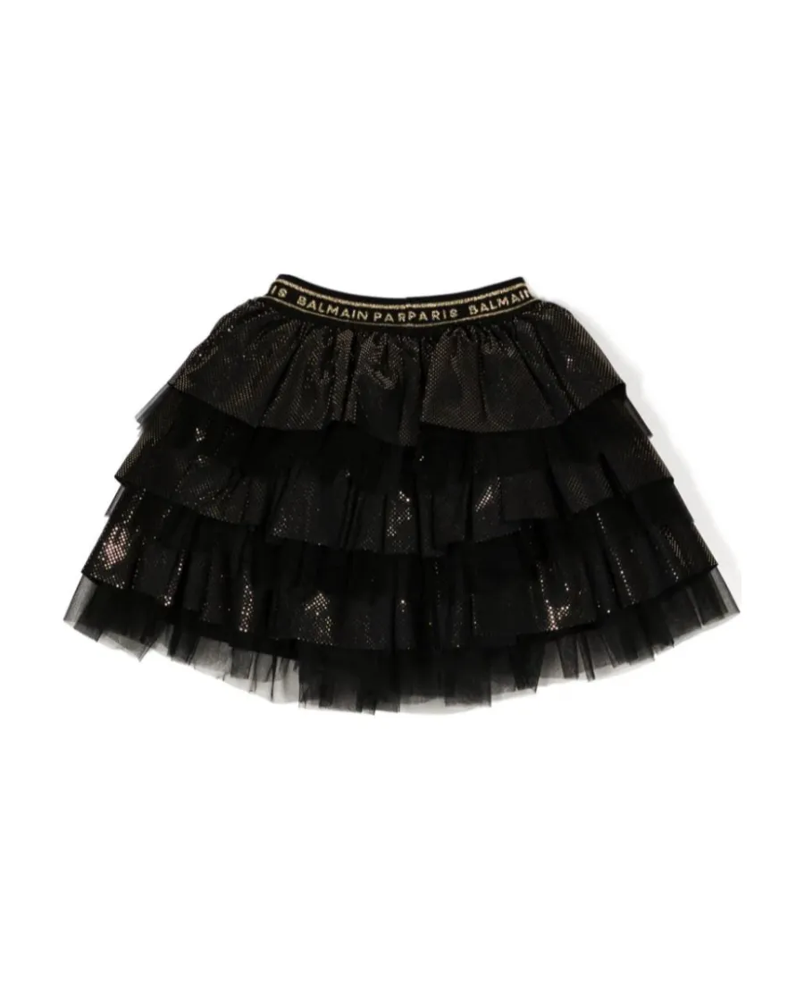 Glitter Detailed Tiered Tutu Skirt