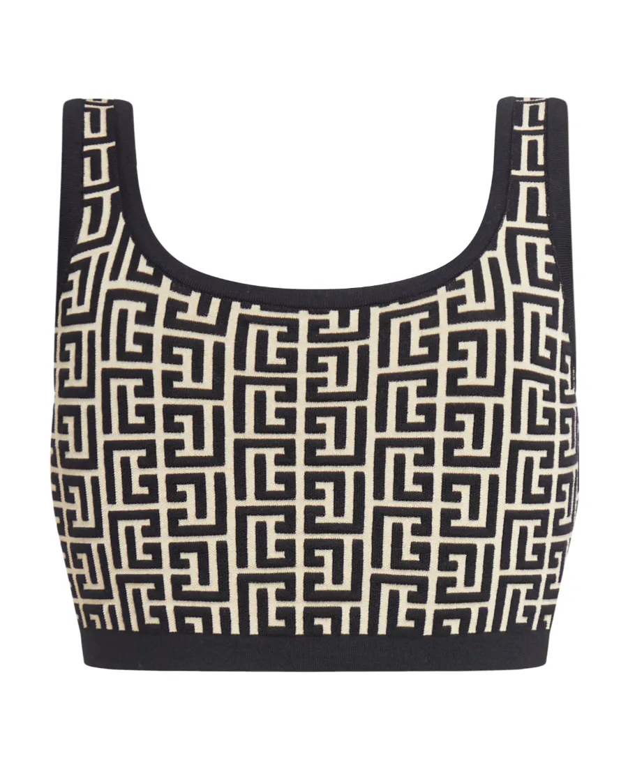 Monogram-Jacquard Crop Top