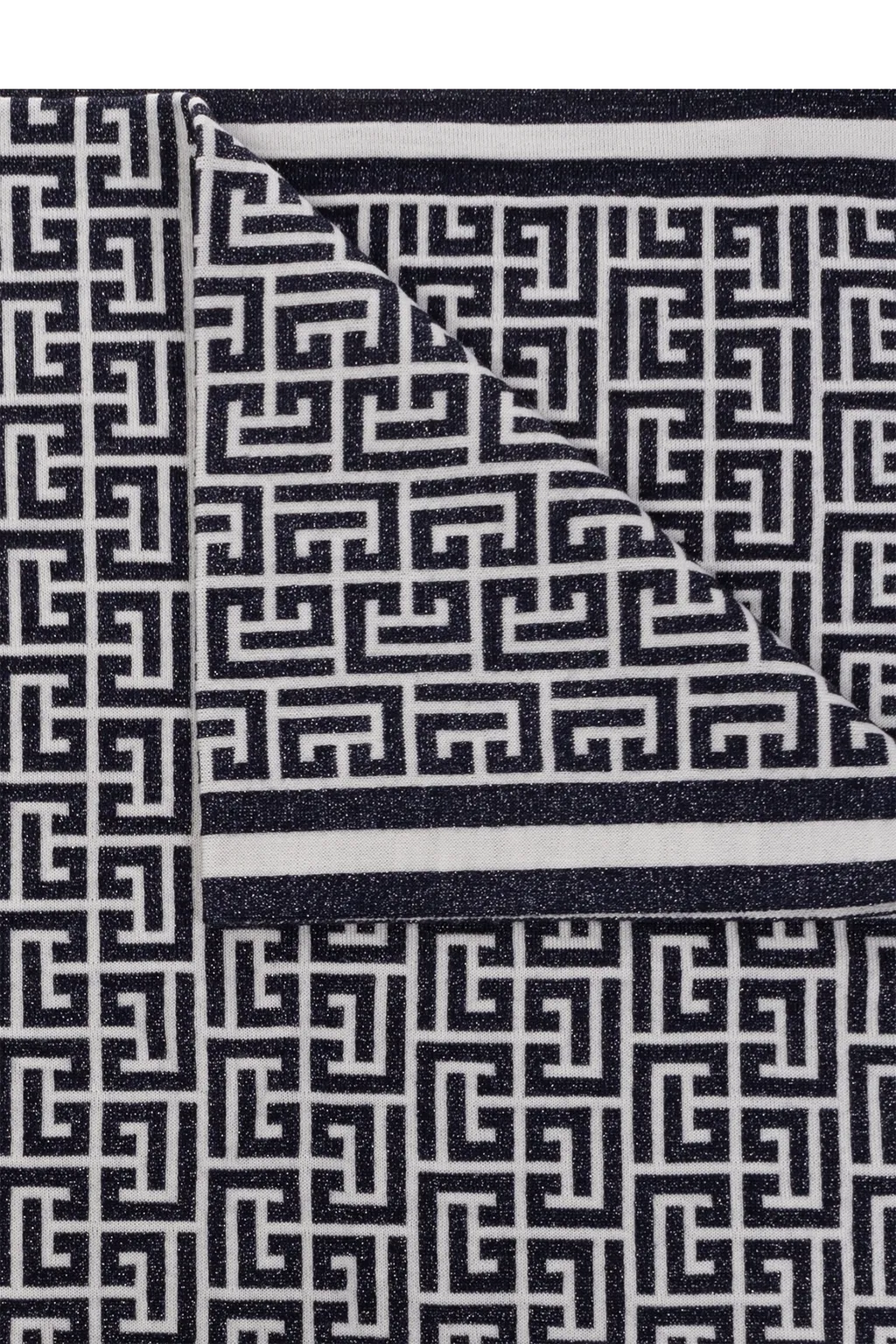 Monogram-Pattern Wool-Blend Scarf